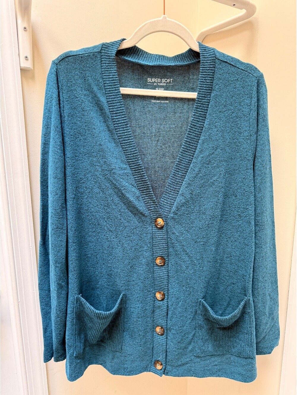 Torrid Super Soft Plush Split Side Cardigan Blue Heather NWT | Size 0 (L/12)